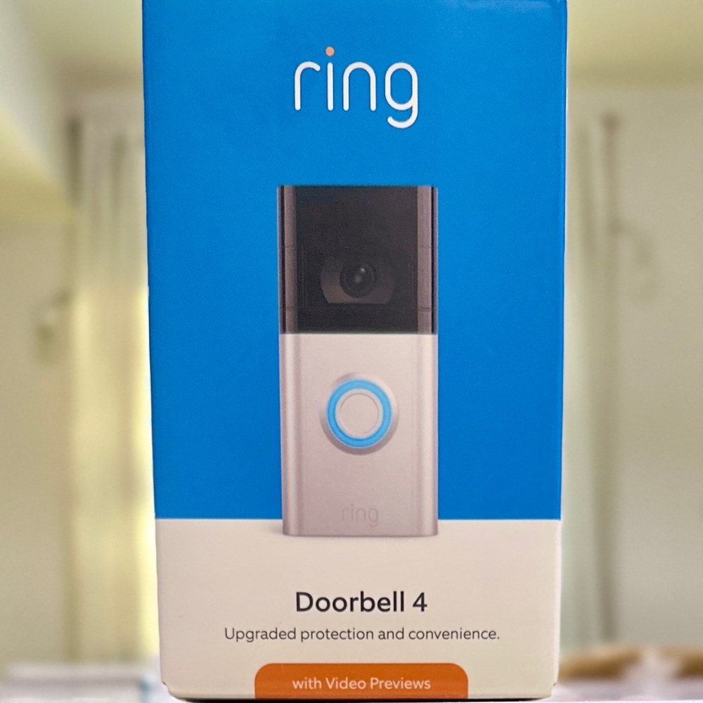 RING Video 4 Doorbell-all parts included-cute skin cover which can be removed.